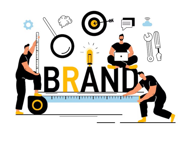 Social media icons representing online brand presence